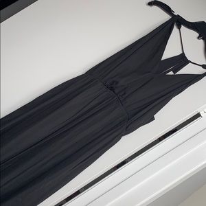 Long black dress halter style